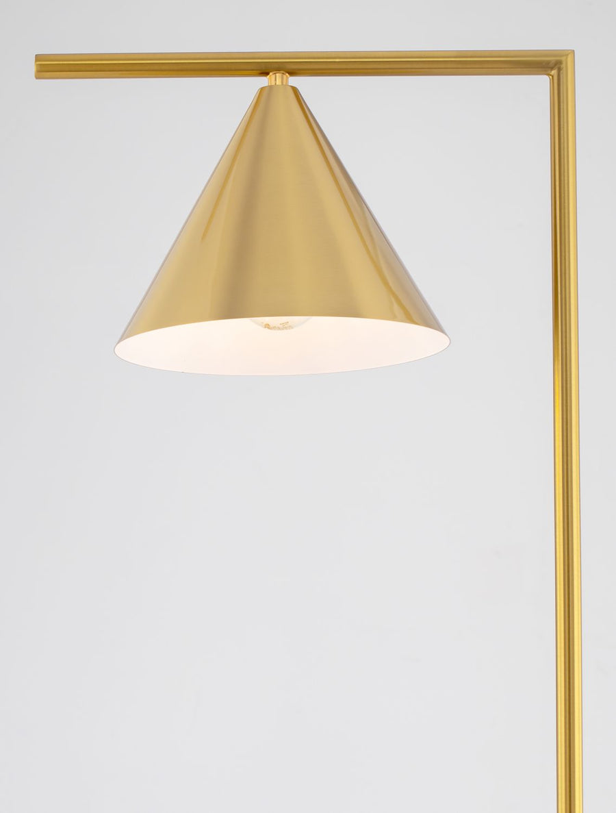 Lampadaire Sway doré, marbre