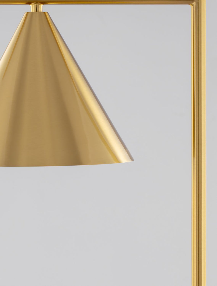 Lampadaire Sway doré, marbre