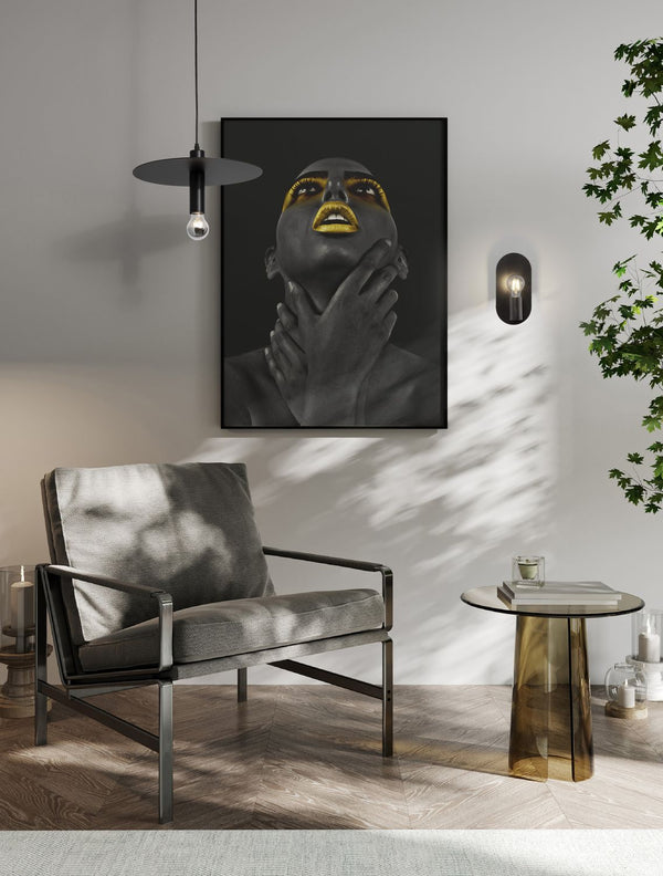 Applique murale Royal noire, H 25 cm