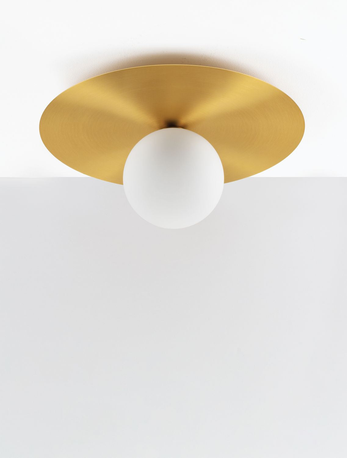 Plafonnier Indigo doré, verre, Ø 40 cm