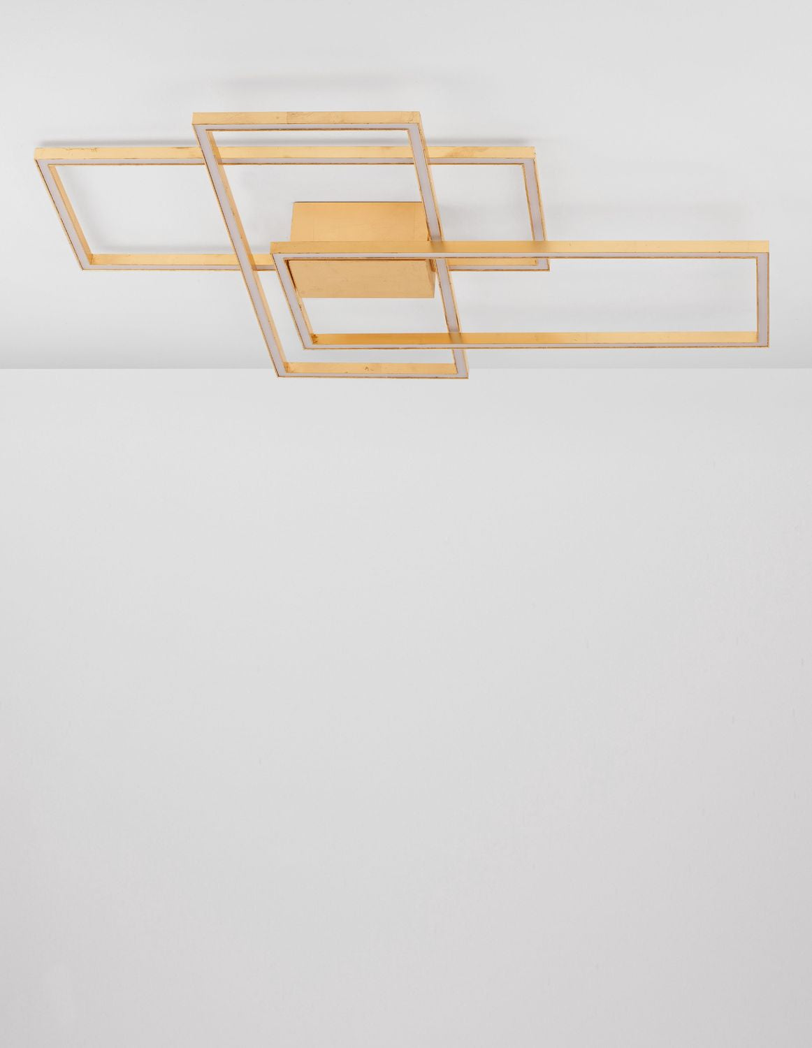Plafonnier Bilbao doré, L 90 cm