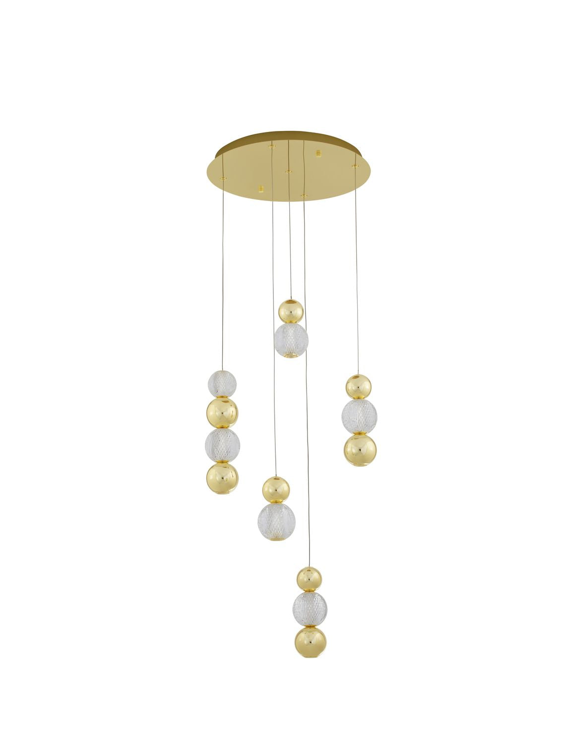 Suspension Brille dorée, H 200 cm (9511050)