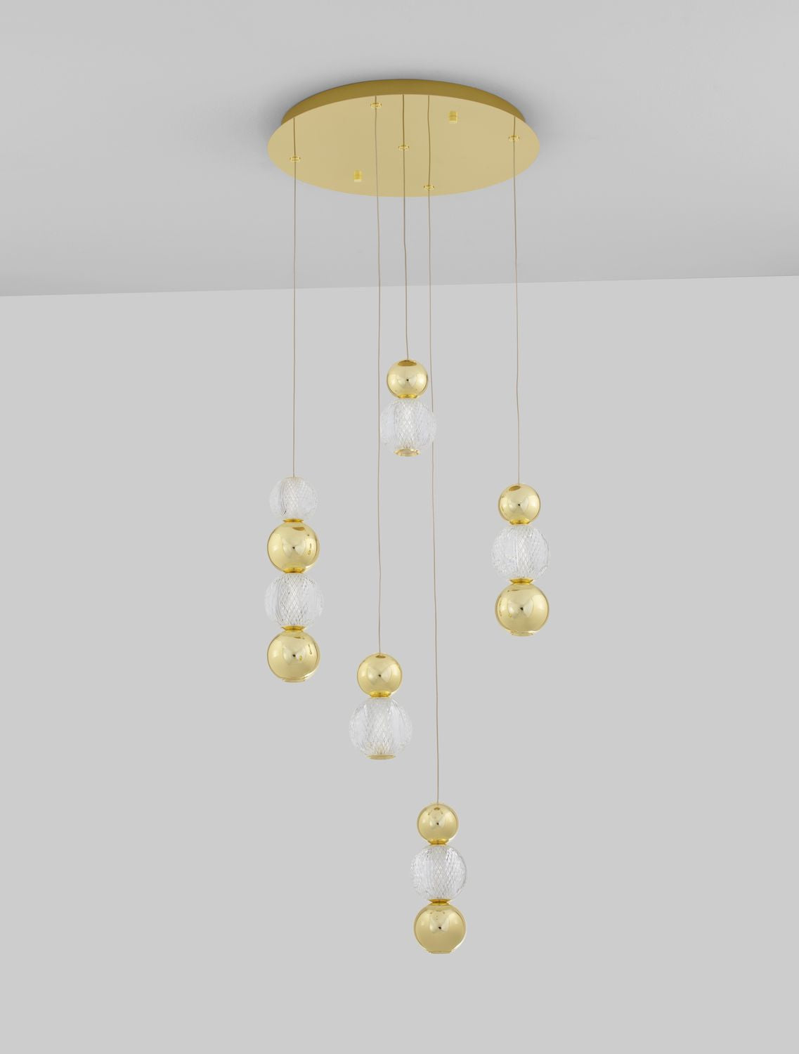 Suspension Brille dorée, H 200 cm (9511050)