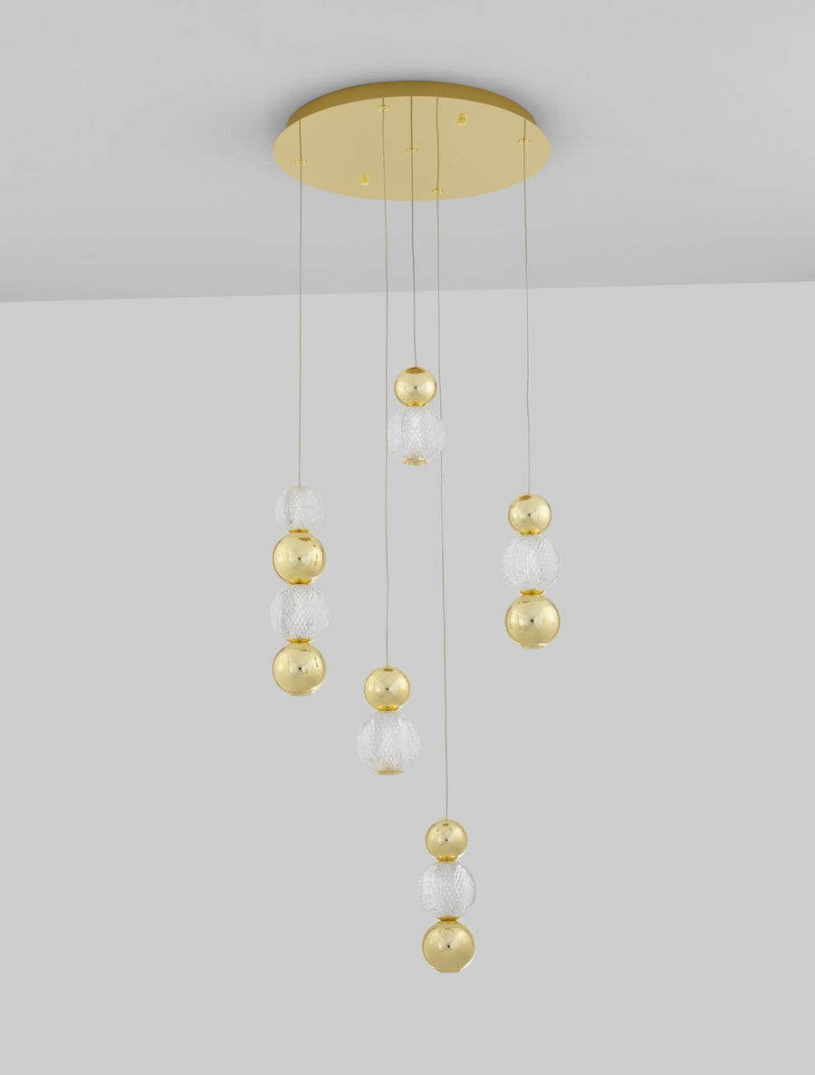 Suspension Brille dorée, H 200 cm (9511050)