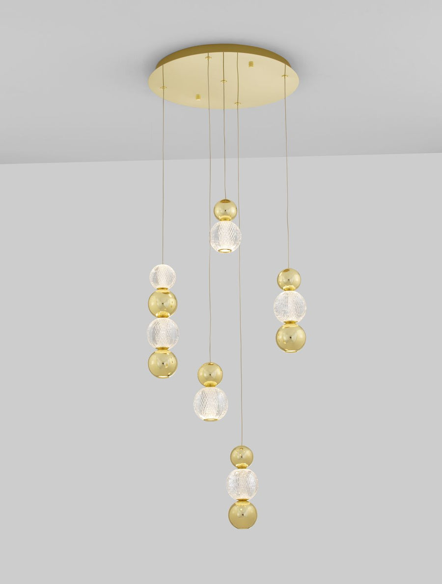Suspension Brille dorée, H 200 cm (9511050)