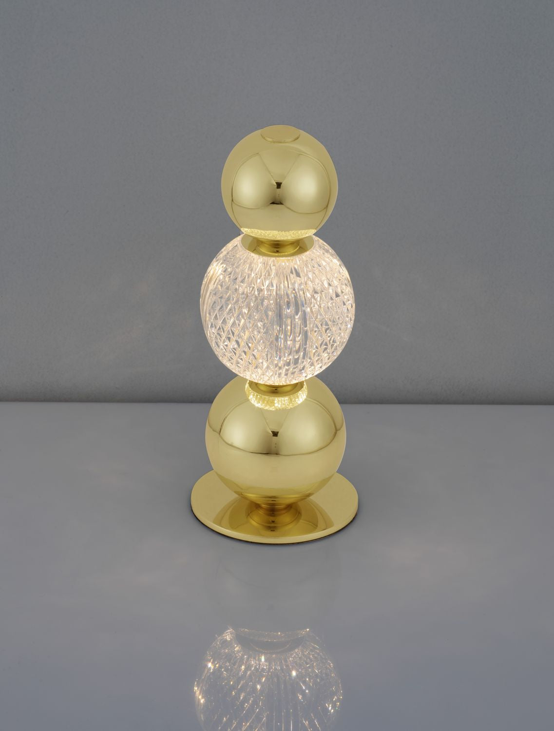 Lampe à poser Brille dorée, H 29 cm