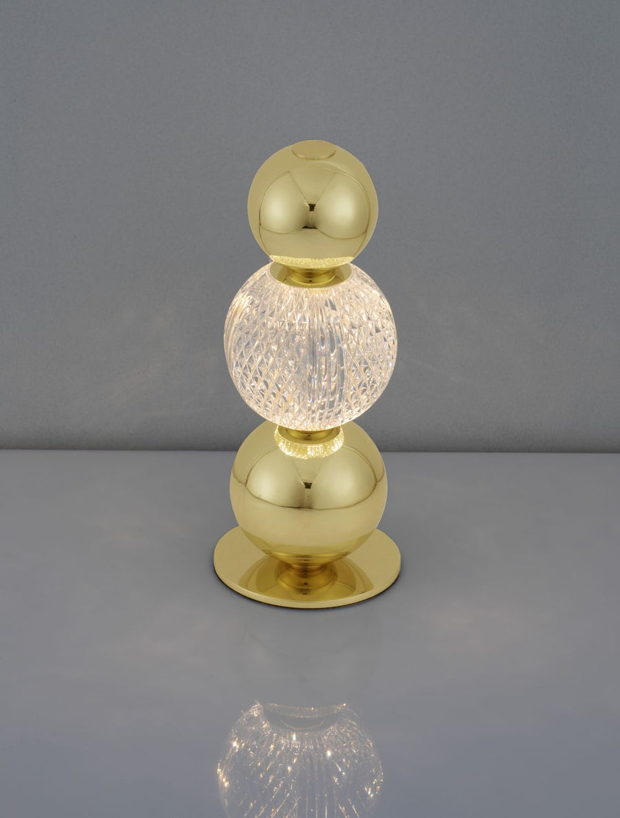 Lampe à poser Brille dorée, H 29 cm