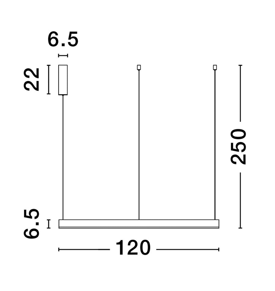 Suspension Motif blanche, H 250 cm (9530200)