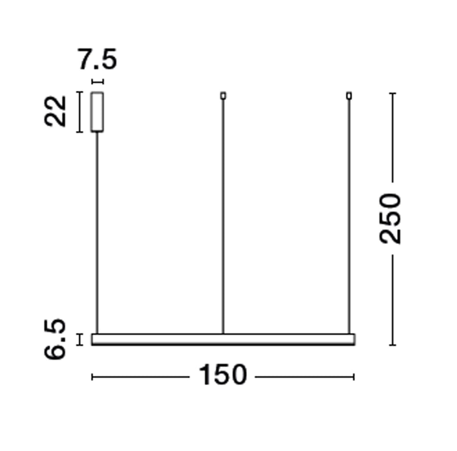 Suspension Motif laiton, H 250 cm (9530223)