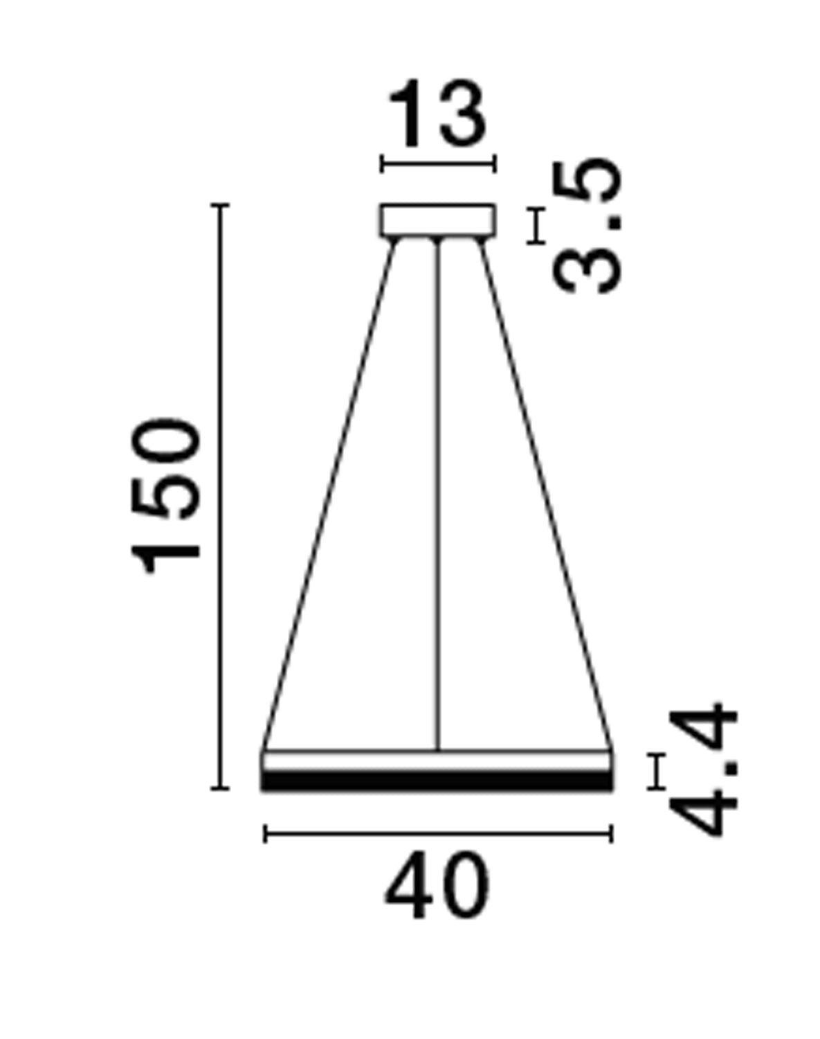 Suspension Adria laiton, H 150 cm (9530226)