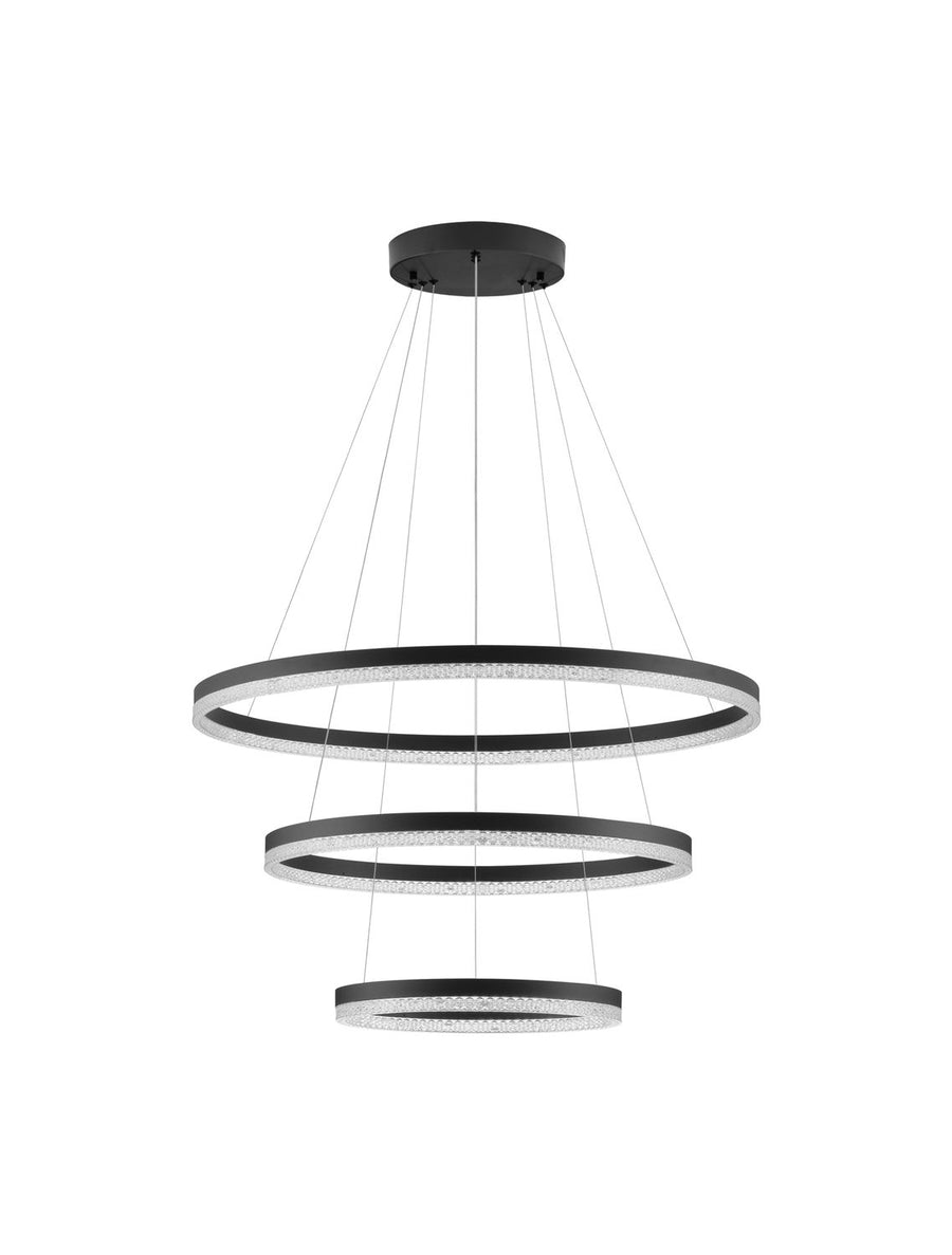 Suspension Adria noire, H 300 cm