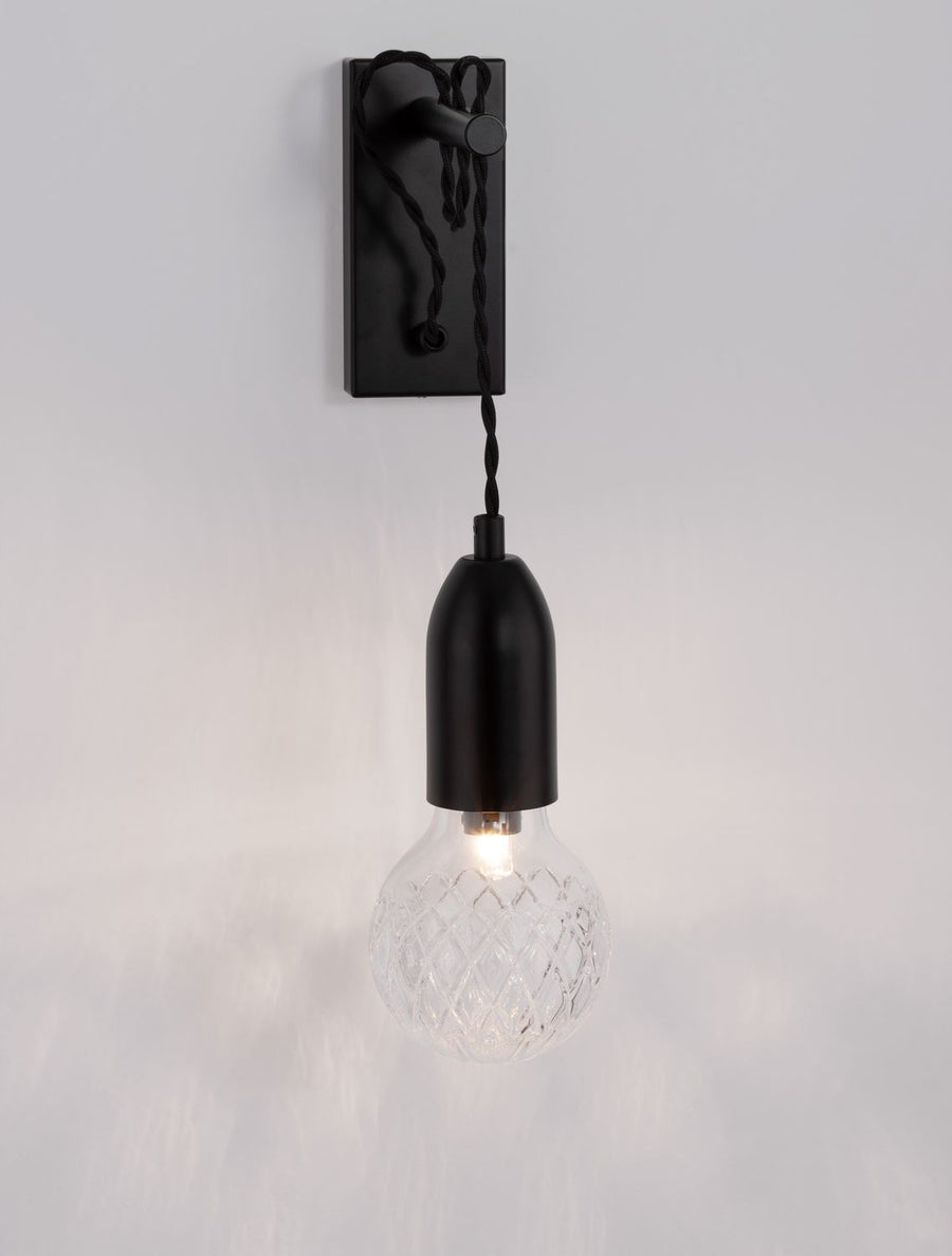 Applique murale Veda noire, verre