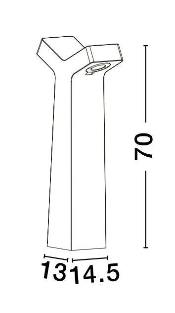 Borne extérieure Aran grise, verre, H 70 cm (9540211)