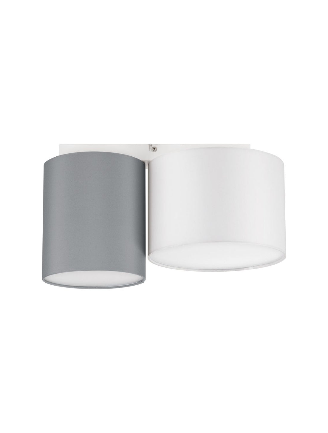 Plafonnier Bryson 2 lumières noir, tissu