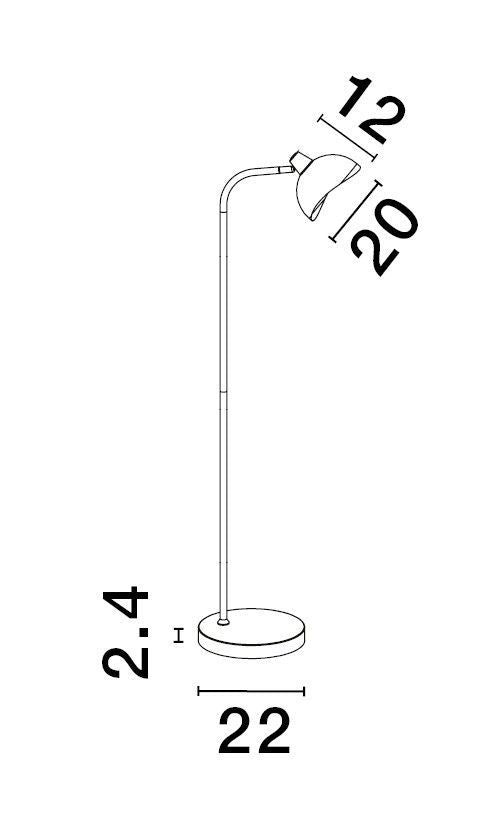 Lampadaire Geti noir