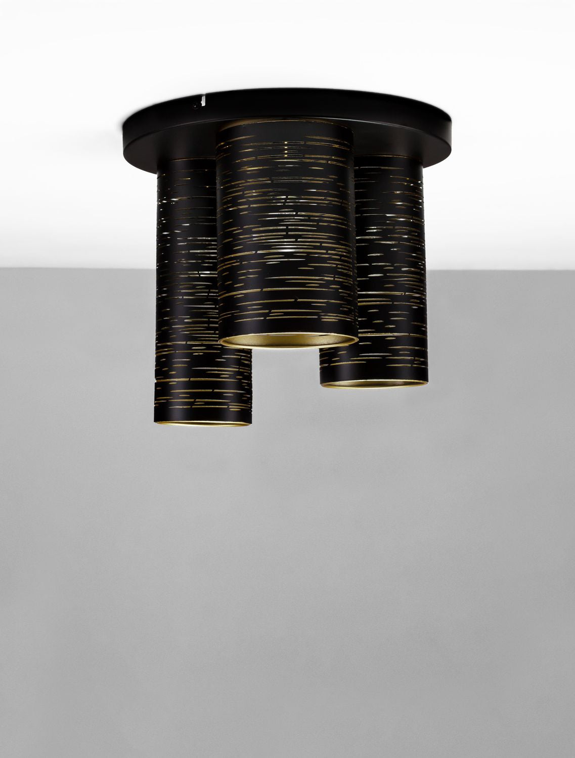 Plafonnier Zane 3 lumières noir