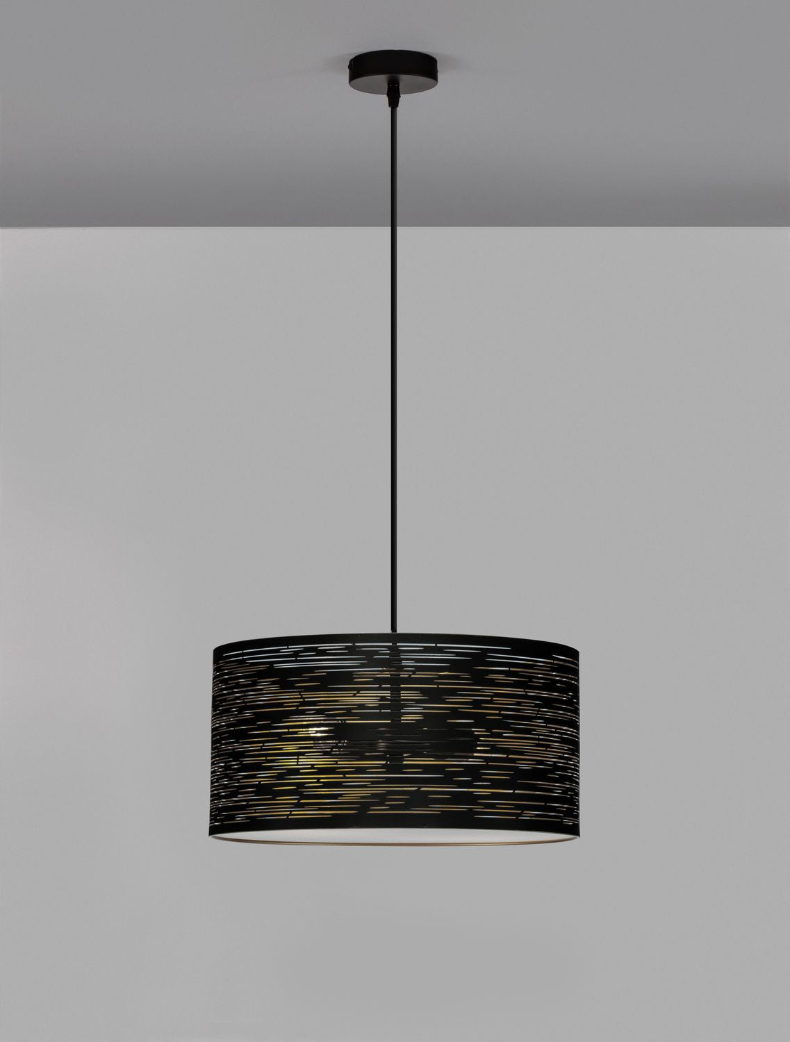 Suspension Zane 2 lumières noire