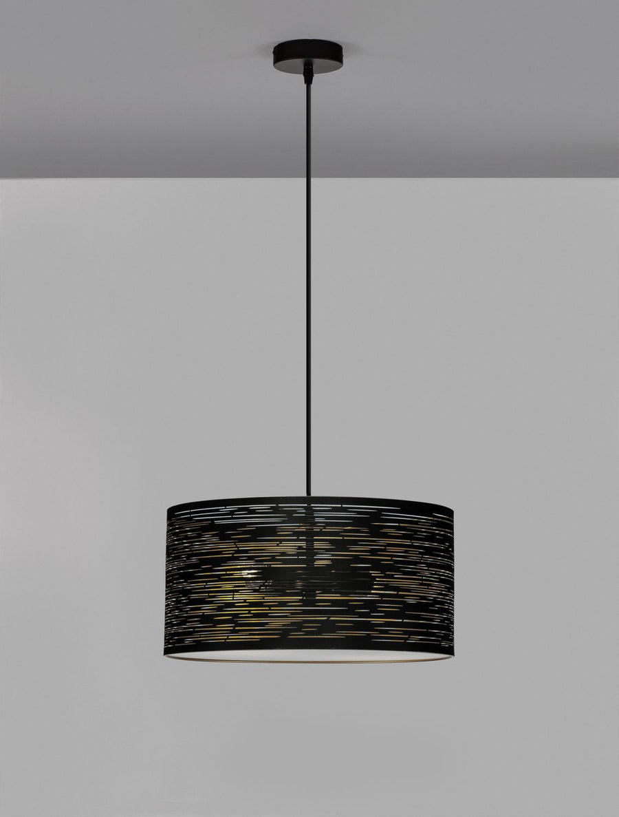 Suspension Zane 2 lumières noire