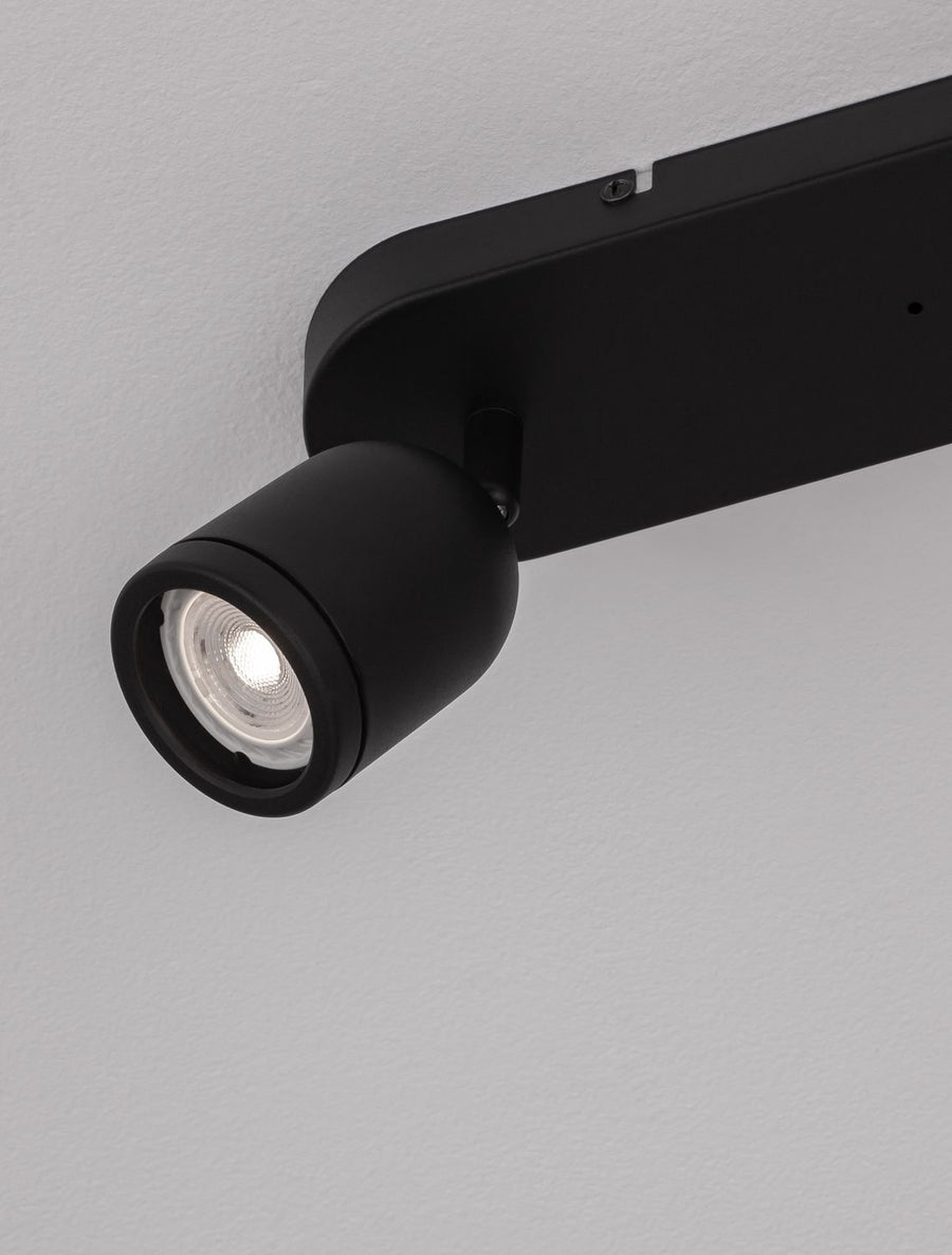 Plafonnier Orson 2 lumières noir