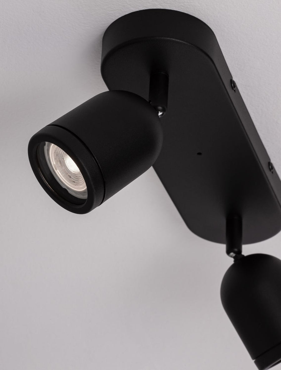 Plafonnier Orson 2 lumières noir