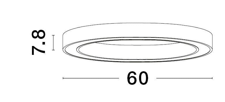 Plafonnier Sting blanc, L 60 cm