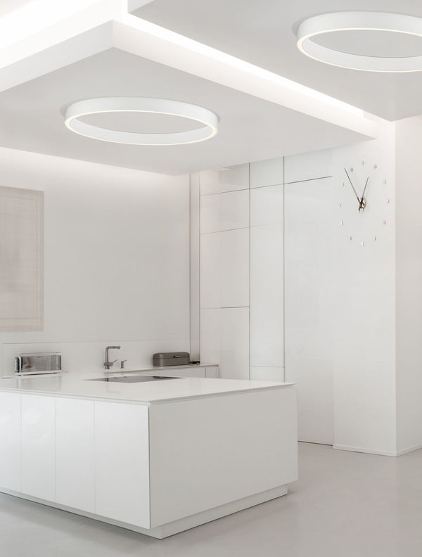 Plafonnier Sting blanc, L 100 cm