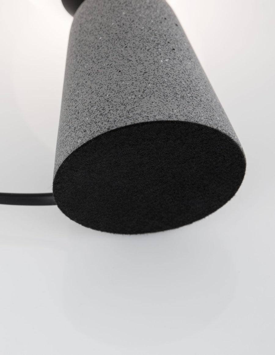 Lampe à poser Zero grise, verre