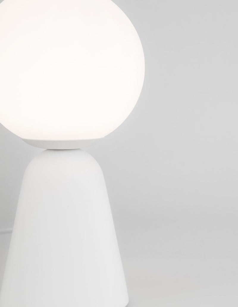 Lampe à poser Zero blanche, verre