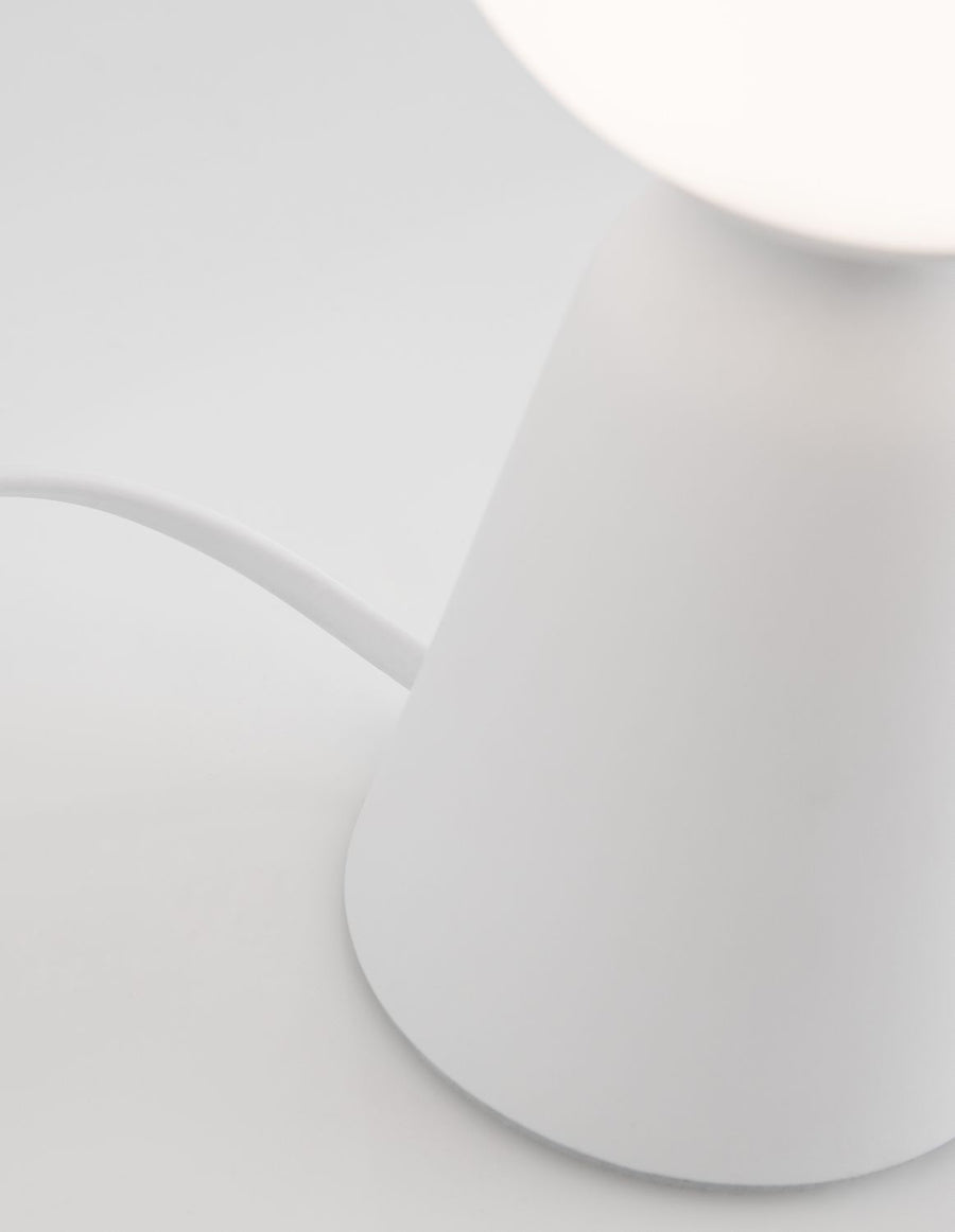 Lampe à poser Zero blanche, verre