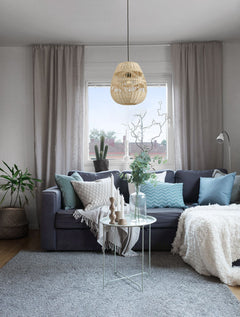 Suspension Marlo beige, rotin, H 185 cm (9586501)