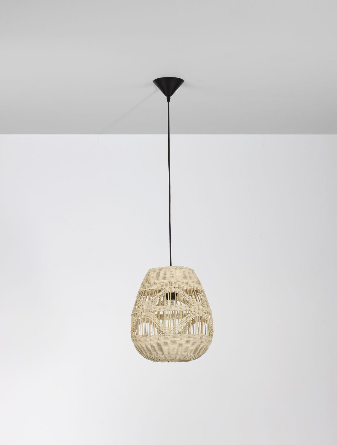 Suspension Marlo beige, rotin, H 185 cm (9586501)
