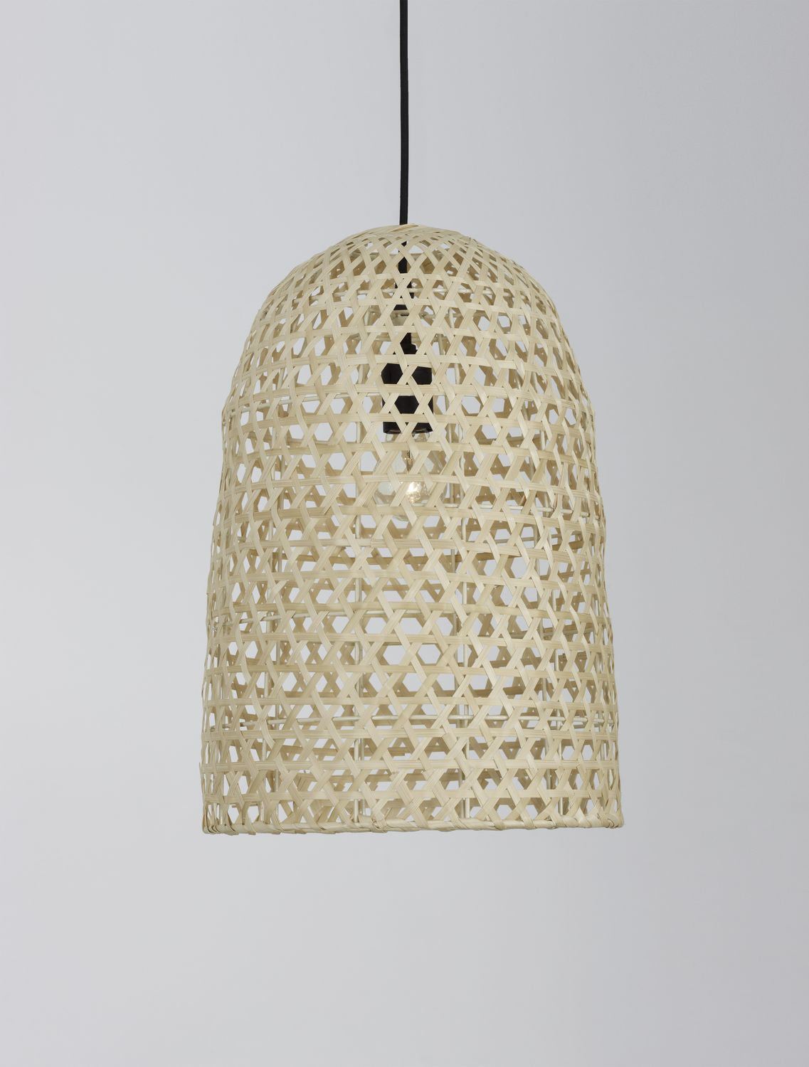 Suspension Aurora beige, rotin, H 190 cm
