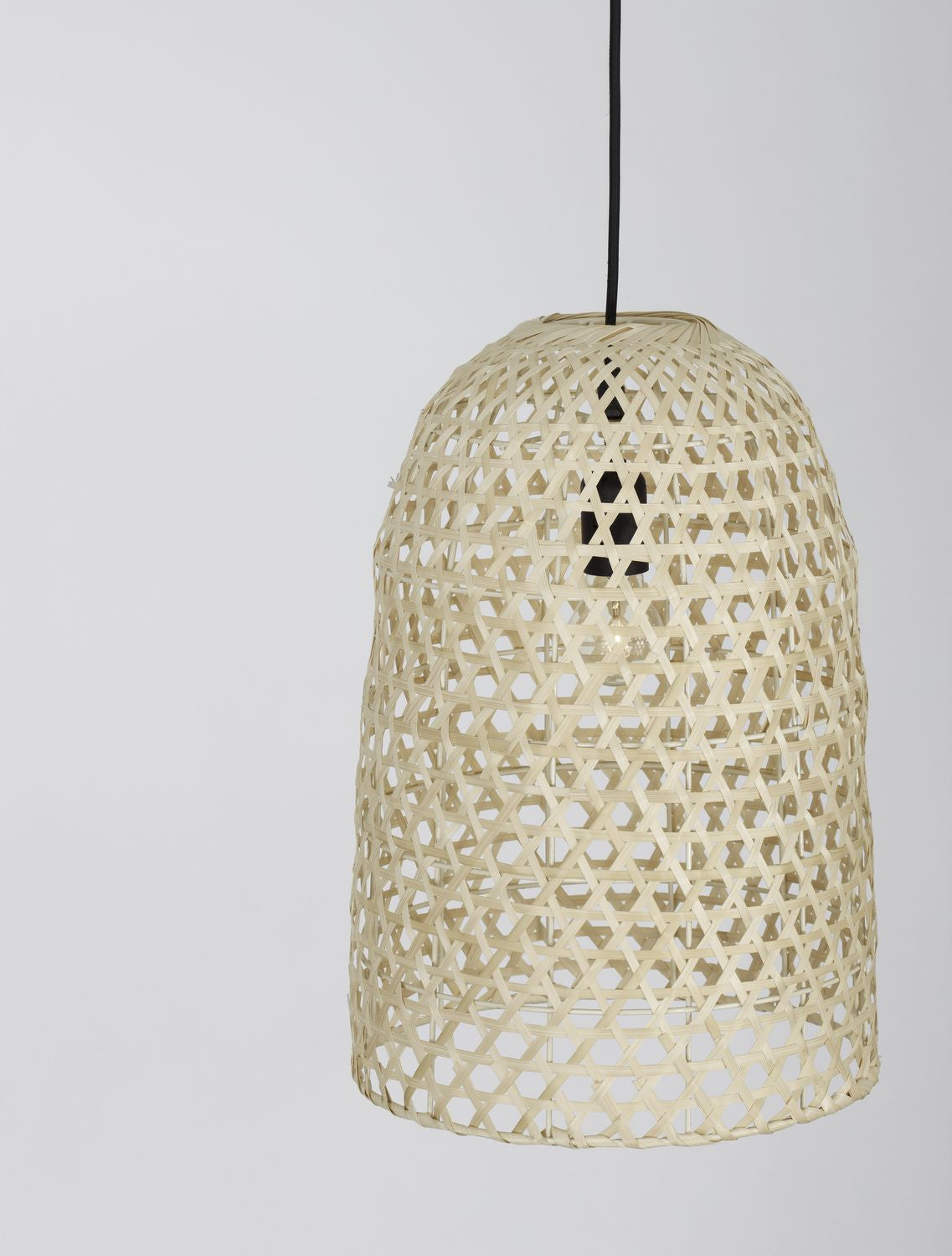 Suspension Aurora beige, rotin, H 190 cm