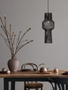 Suspension Bredo noire, H 195 cm