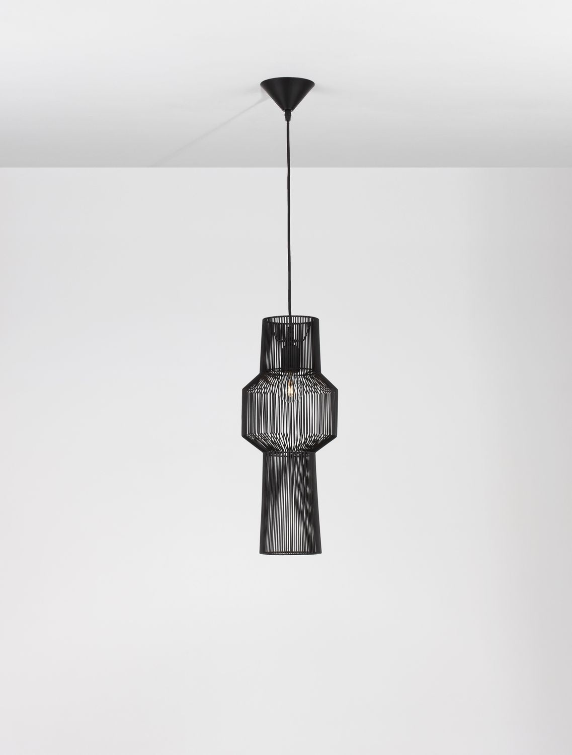 Suspension Bredo noire, H 195 cm