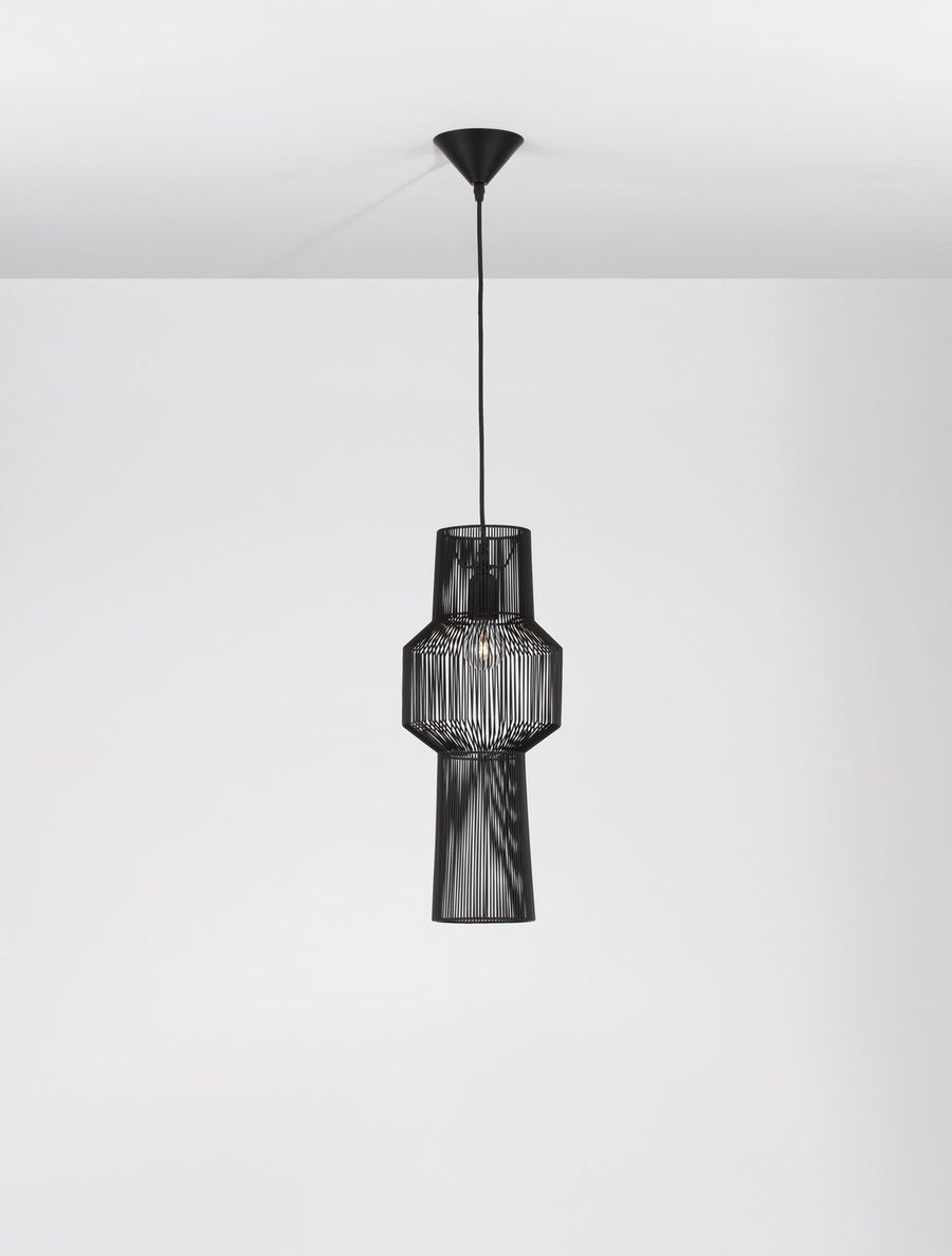 Suspension Bredo noire, H 195 cm