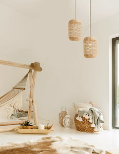 Suspension Aurora beige, rotin, H 250 cm (9587161)