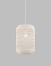 Suspension Aurora crème, rotin