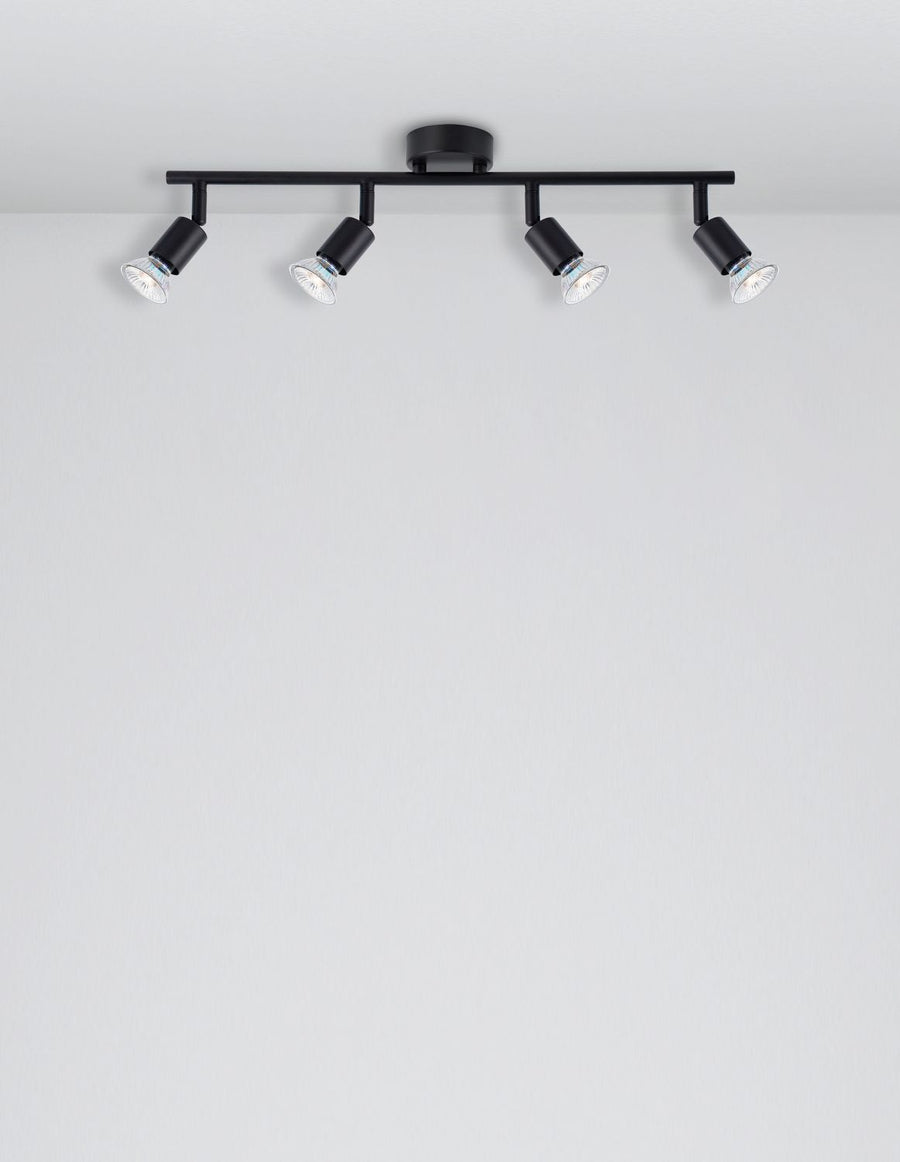 Plafonnier LUP 4 lumières noir