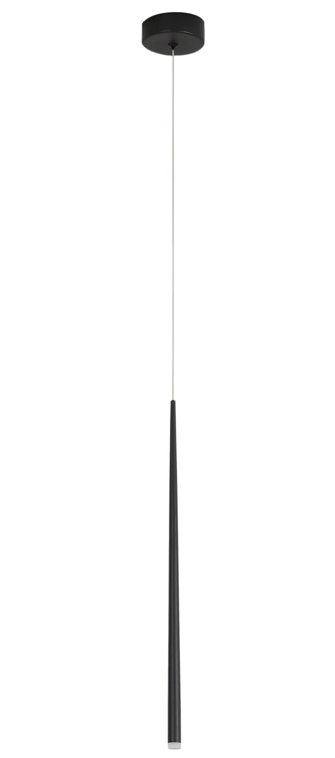Suspension Giono noire, H 180 cm