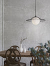 Suspension FLY noire, verre