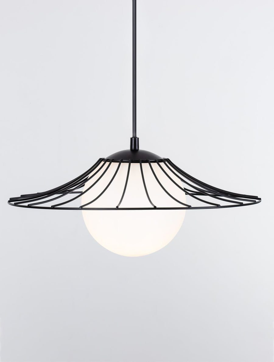 Suspension FLY noire, verre