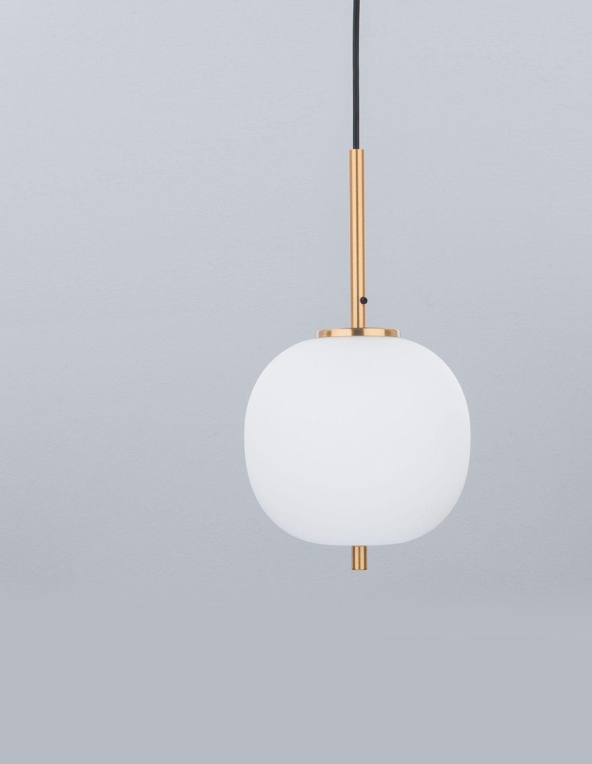 Suspension Lato dorée et blanche, verre (9624064)