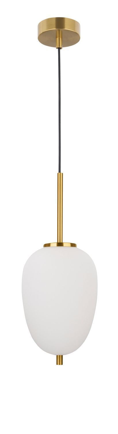 Suspension Lato dorée et blanche, verre (9624066)