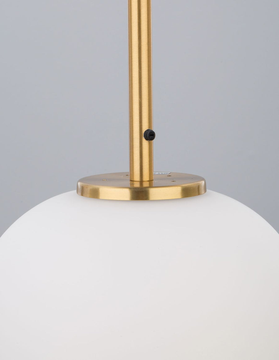 Suspension Lato dorée et blanche, verre (9624066)