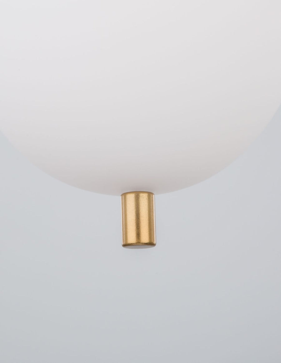 Suspension Lato dorée et blanche, verre (9624066)