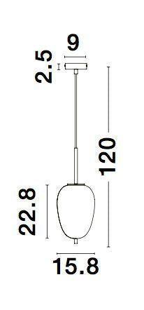 Suspension Lato noire, verre (9624076)