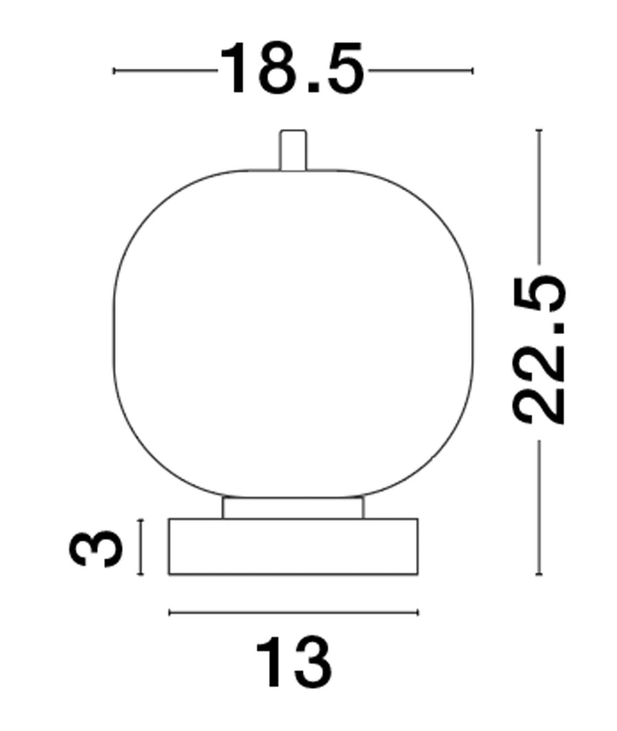 Lampe à poser Lato dorée, verre, H 22,5 cm