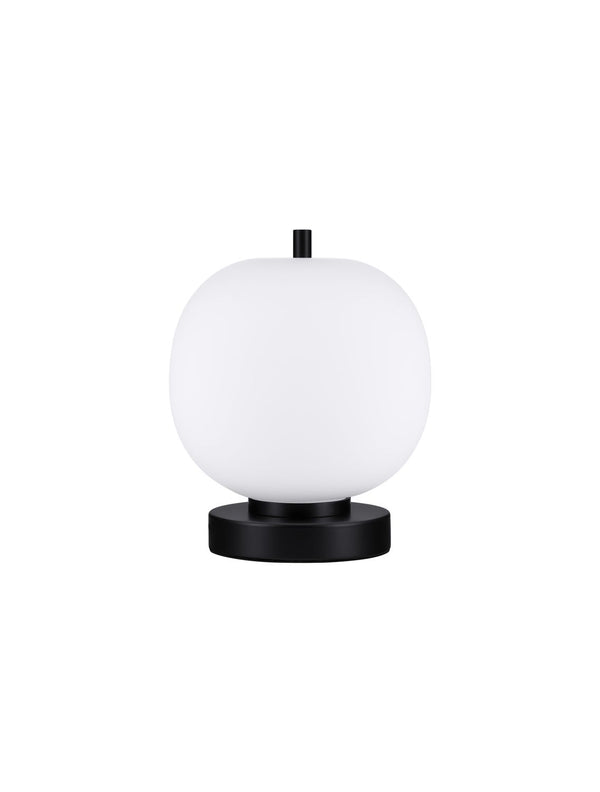 Lampe à poser Lato noire, verre, H 22,5 cm