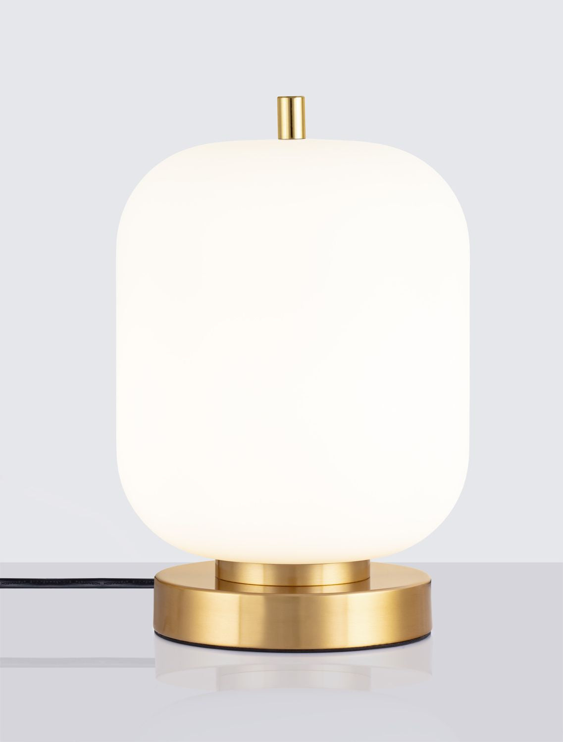 Lampe à poser Lato dorée, verre, H 25 cm